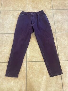VINTAGE Purple Wrangler For Women Jeans High waist relaxed fit size 14 30x32